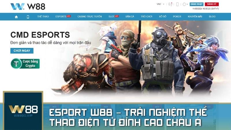 Cá cược Esports W88 – Hướng dẫn chi tiết, mẹo chơi hiệu quả cho người mới