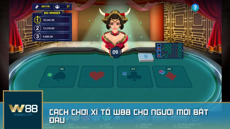 Cách chơi Xì Tố W88 cho người mới bắt đầu