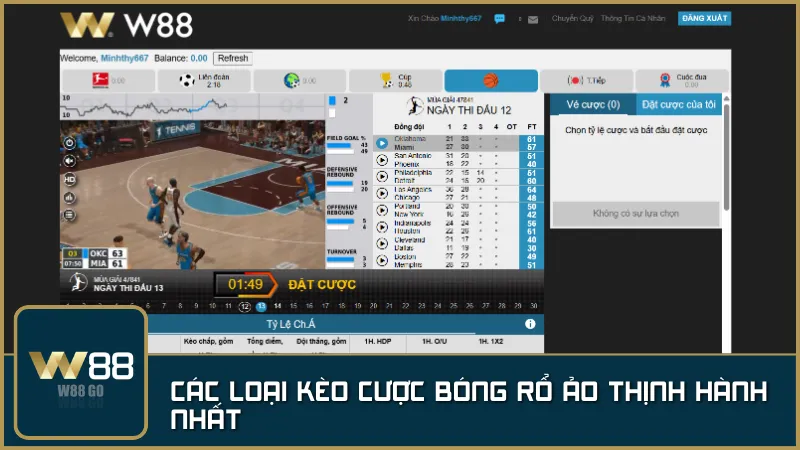 Đa dạng kèo cược bóng rổ ảo - từ cược chấp, tài xỉu đến tỷ số thắng cách biệt, giúp bạn có nhiều lựa chọn hấp dẫn.
