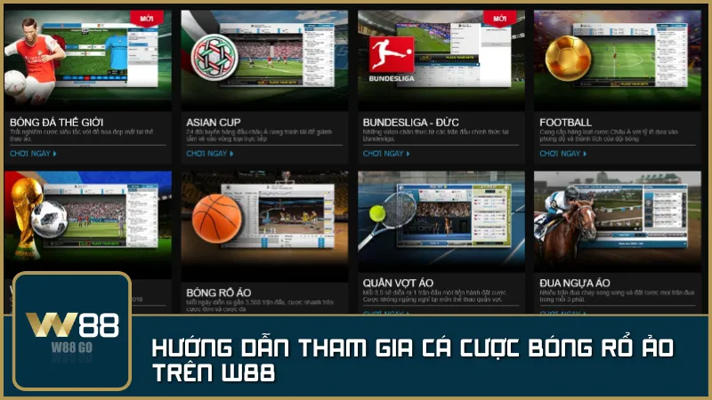 Chỉ vài bước đơn giản để tham gia cá cược bóng rổ ảo trên W88 – nhanh chóng, dễ dàng và đầy kịch tính.