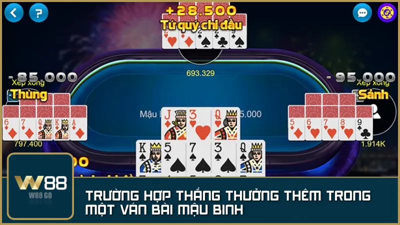 Ngoài thắng trắng, các bộ bài đặc biệt theo từng chi sẽ mang về phần thưởng lớn hơn