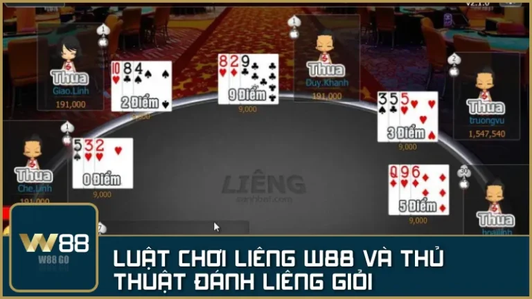 LIÊNG W88 - Đặc sắc với luật chơi và tỷ lệ thắng cao