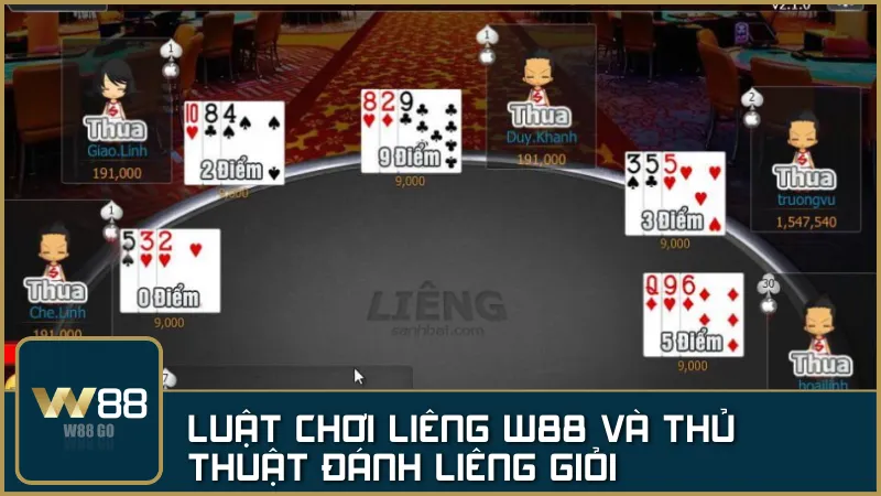 LIÊNG W88 - Đặc sắc với luật chơi và tỷ lệ thắng cao